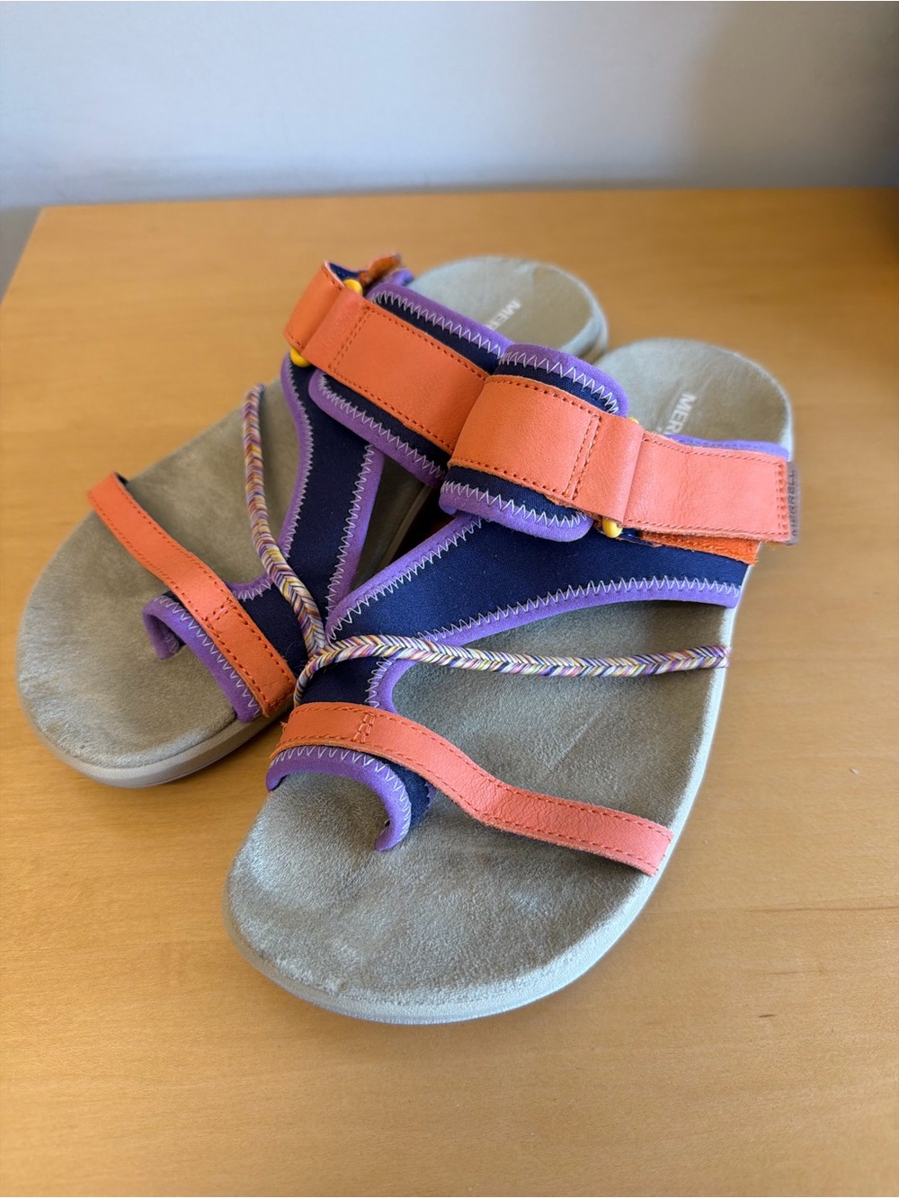 Merrell Orange and Purple Strappy Comfort Sandals